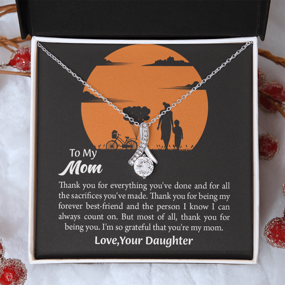 Gift For Mom, Mom from Daughter Alluring Beauty Necklace Gift,  Mothers Day Gift,  Birthday Gift