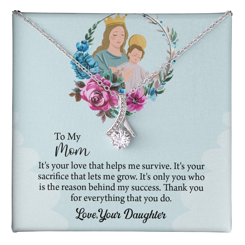 To My Mom Gift Alluring Beauty Necklace, Mothers Day Necklace, Birthday Gift From Daughter, Gift For Mom