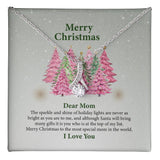 UNIDAZE Christmas Gift Necklace For Mom, Gift For Mom, Merry Christmas Mom Necklace, Mother Christmas Necklace With Message Card, Mom Gift ShineOn Fulfillment C30084TG C30084TR PB23-WOOD PT-4363 TNM-1 USER-188348