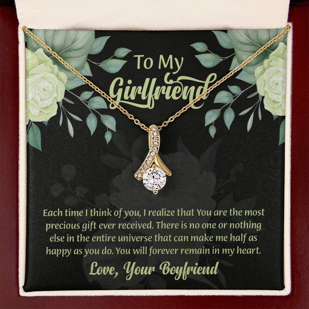 To My Girlfriend Alluring Beauty Necklace, Gift for Girlfriend, Anniversary Gift for Girlfriend, Girlfriend Birthday Gift