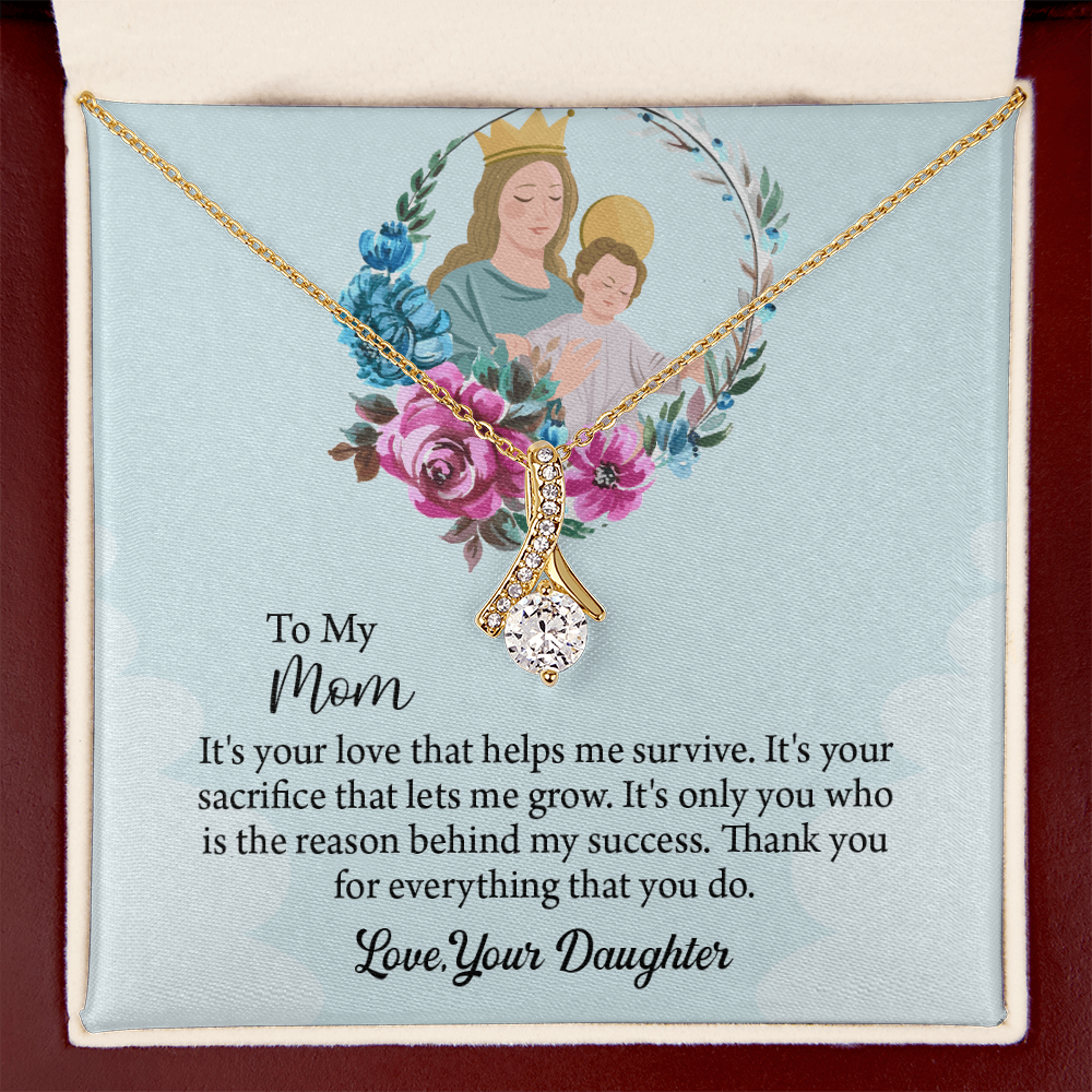 To My Mom Gift Alluring Beauty Necklace, Mothers Day Necklace, Birthday Gift From Daughter, Gift For Mom