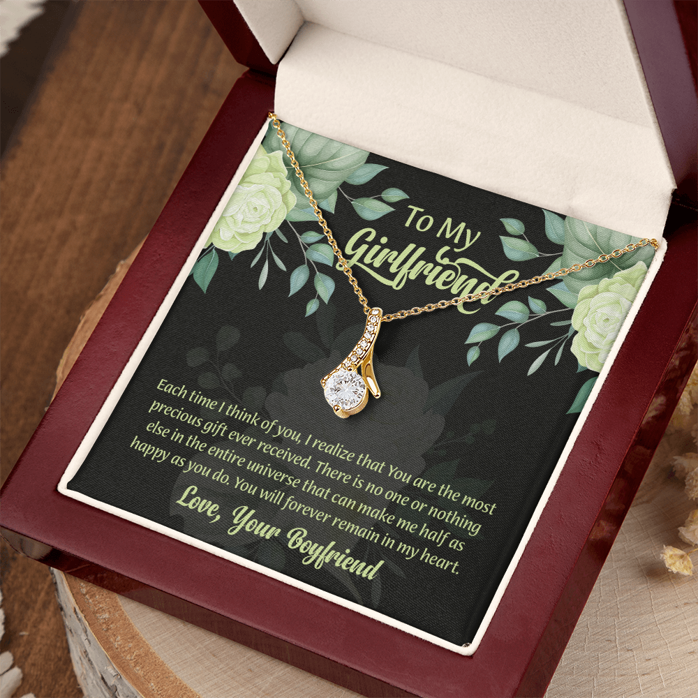 To My Girlfriend Alluring Beauty Necklace, Gift for Girlfriend, Anniversary Gift for Girlfriend, Girlfriend Birthday Gift