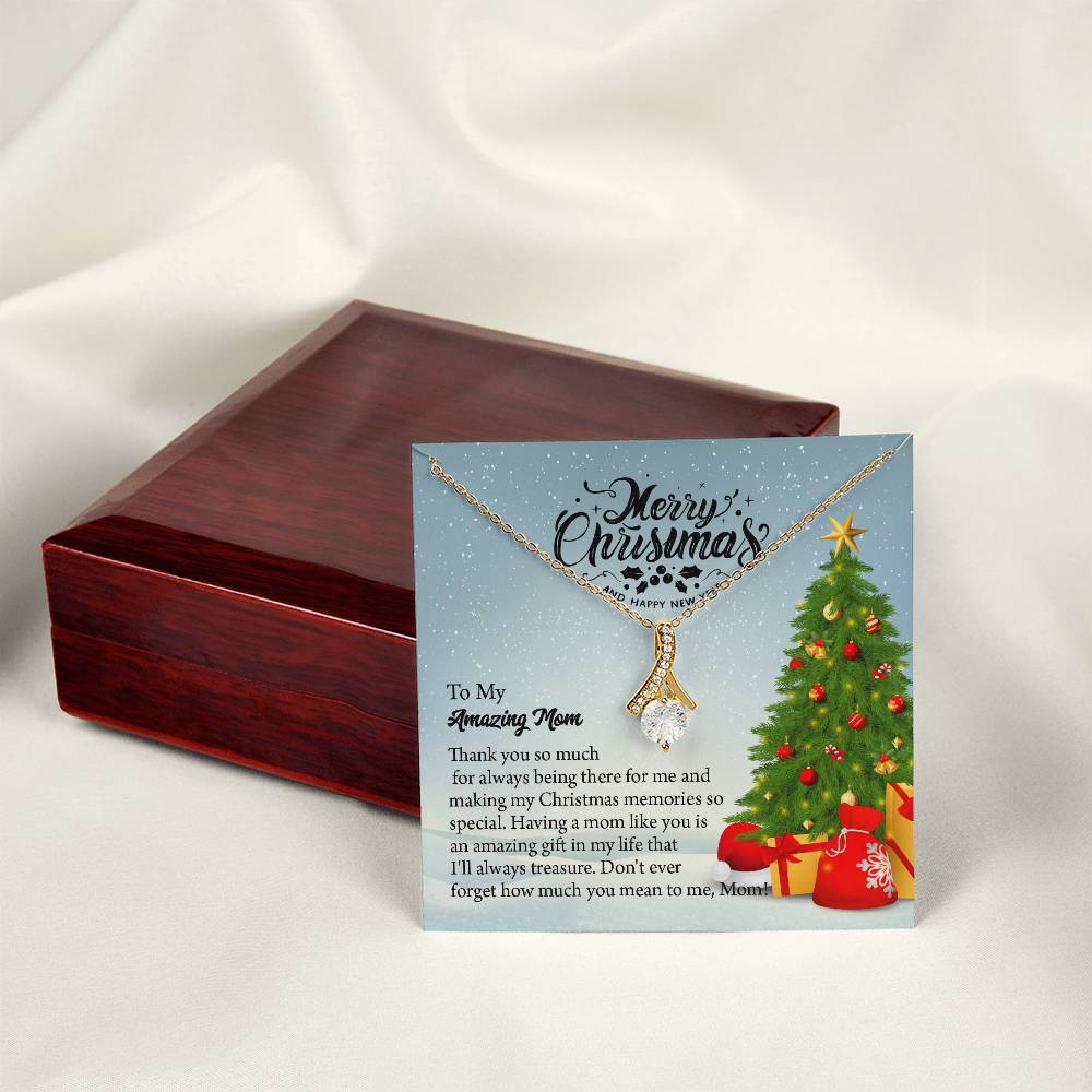 UNIDAZE To My Mom, Christmas Gift For Mom, Gift for Mom, Christmas Gift, Gift for her, Mom Gift, Jewelry Necklace Gift, Necklace with Message Card ShineOn Fulfillment C30084TG C30084TY PB23-WOOD PT-4363 TNM-1 USER-188348