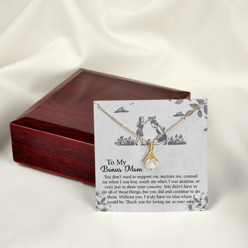 To my Bonus Mom Gift, Meaningful Second Mom Necklace, Mothers Day Necklace For Step Mom, Wedding Second Mom Present