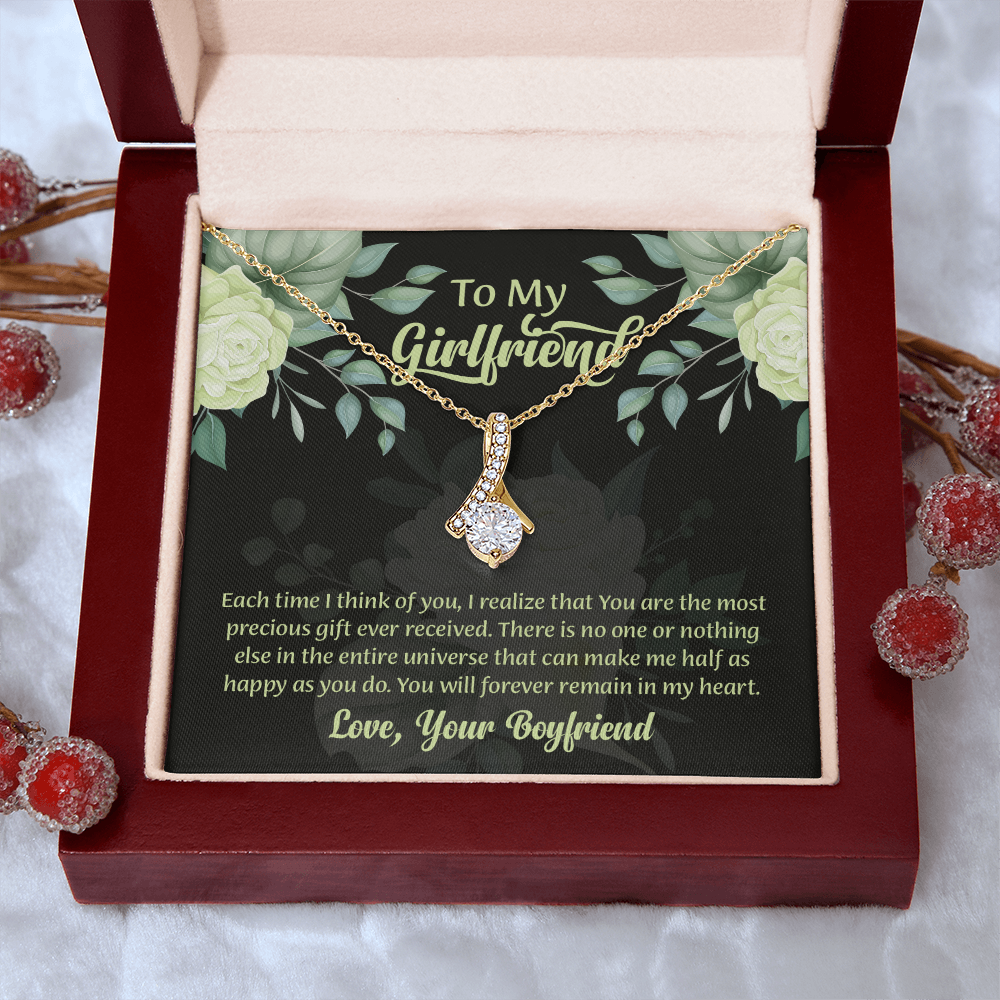 To My Girlfriend Alluring Beauty Necklace, Gift for Girlfriend, Anniversary Gift for Girlfriend, Girlfriend Birthday Gift