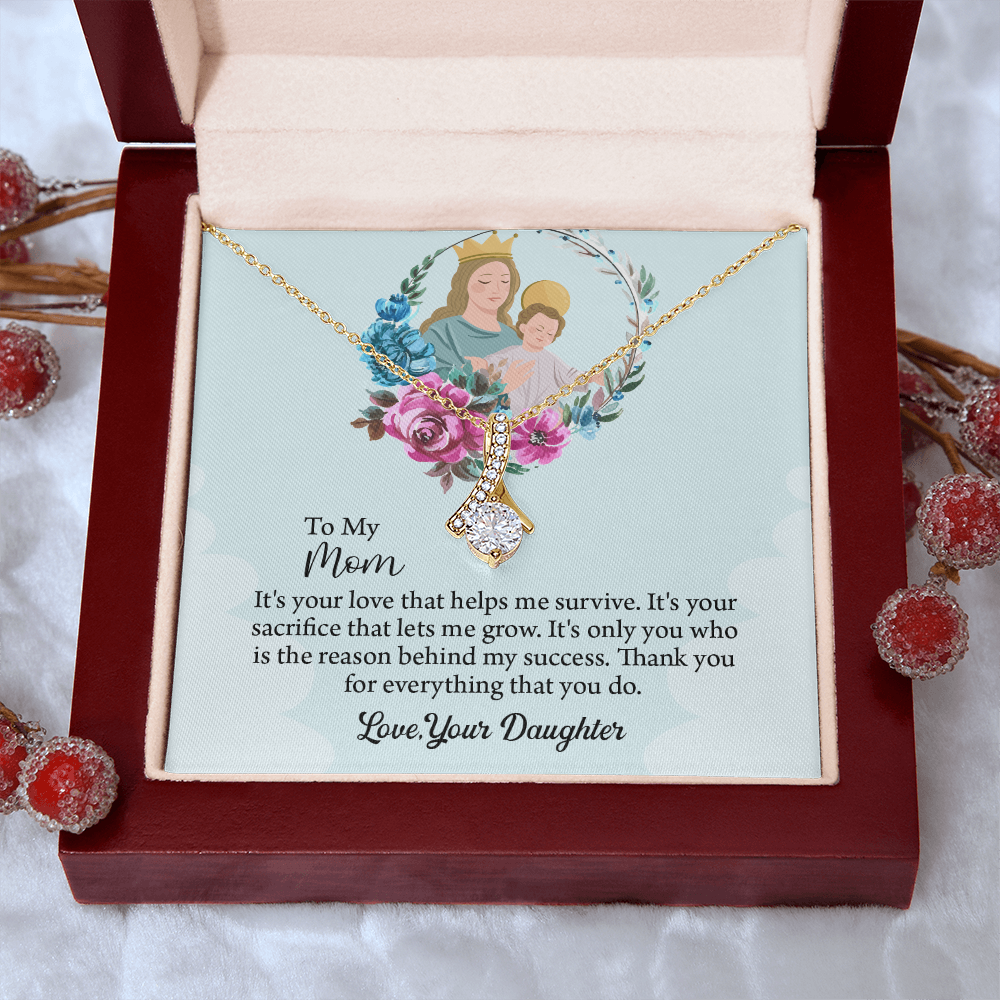 To My Mom Gift Alluring Beauty Necklace, Mothers Day Necklace, Birthday Gift From Daughter, Gift For Mom