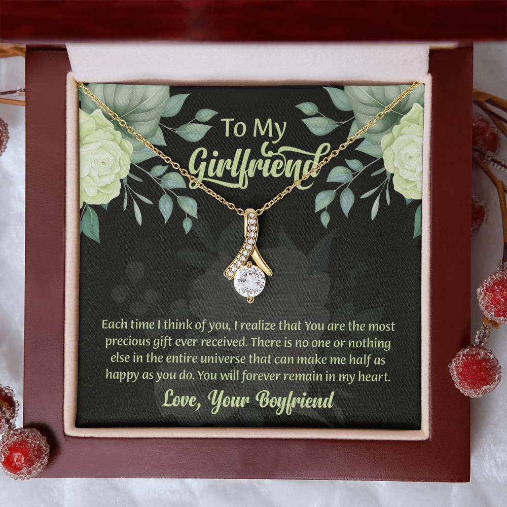 To My Girlfriend Alluring Beauty Necklace, Gift for Girlfriend, Anniversary Gift for Girlfriend, Girlfriend Birthday Gift