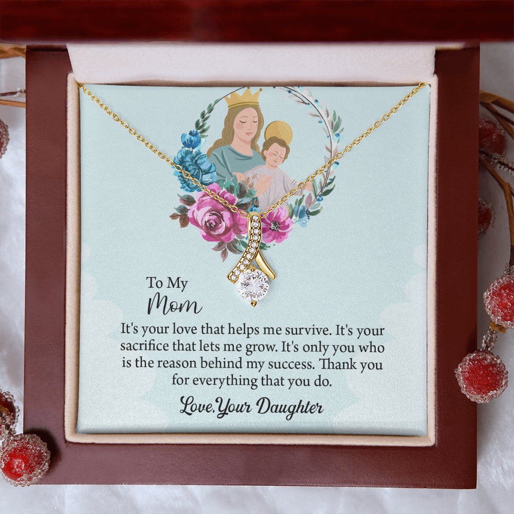 To My Mom Gift Alluring Beauty Necklace, Mothers Day Necklace, Birthday Gift From Daughter, Gift For Mom