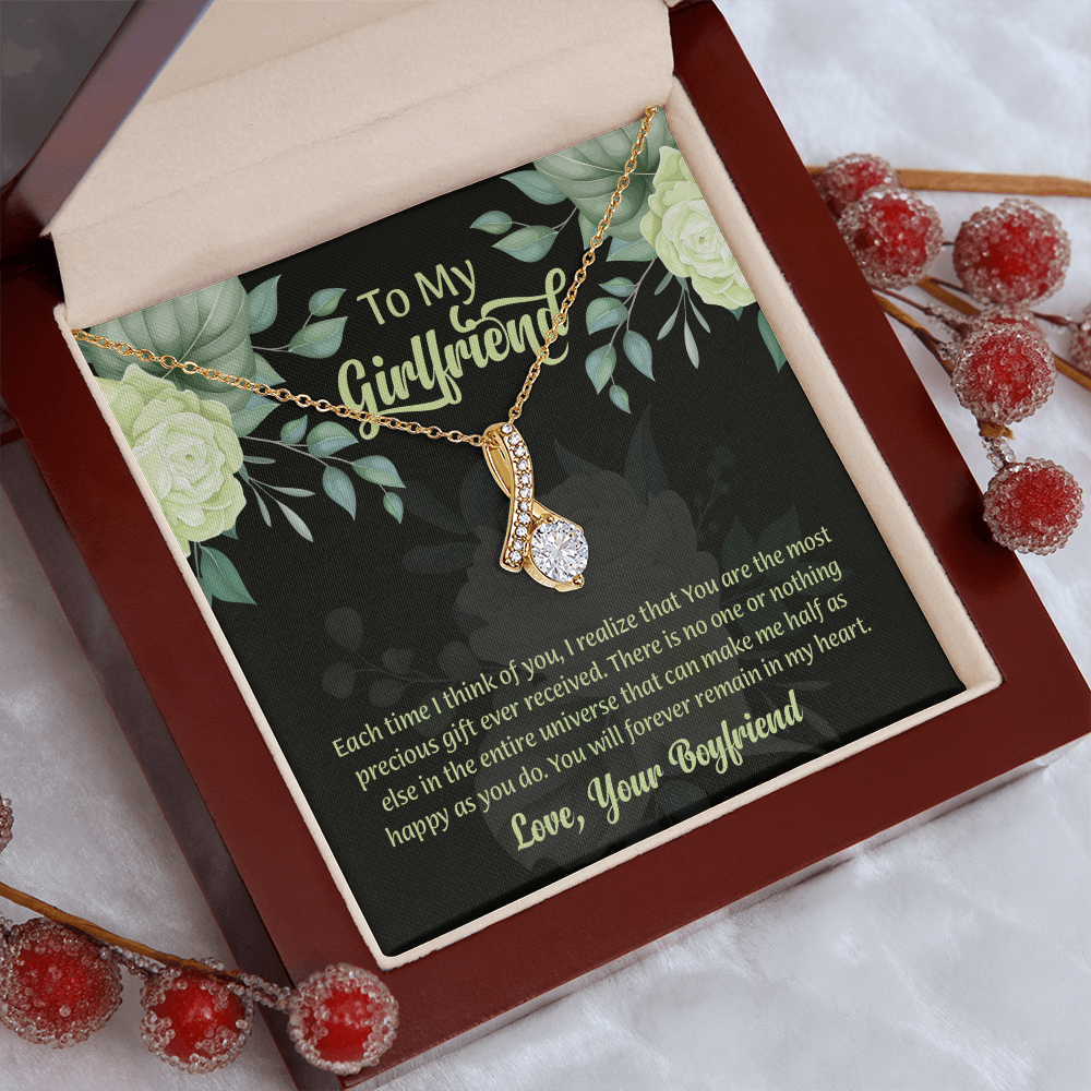 To My Girlfriend Alluring Beauty Necklace, Gift for Girlfriend, Anniversary Gift for Girlfriend, Girlfriend Birthday Gift