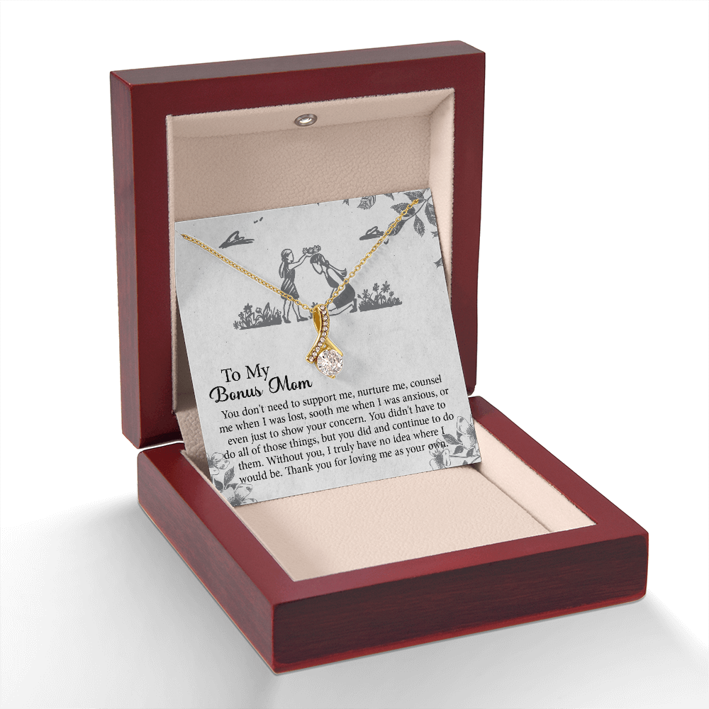 To my Bonus Mom Gift, Meaningful Second Mom Necklace, Mothers Day Necklace For Step Mom, Wedding Second Mom Present