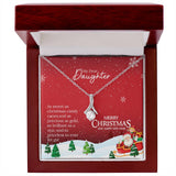 UNIDAZE My Dear Daughter Alluring Beauty Message Card Necklace, Daughter Christmas Gift, Mother Daughter Gift, Gift For Daughter ShineOn Fulfillment C30084TG C30084TY PB23-WOOD PT-4363 TNM-1 USER-188348