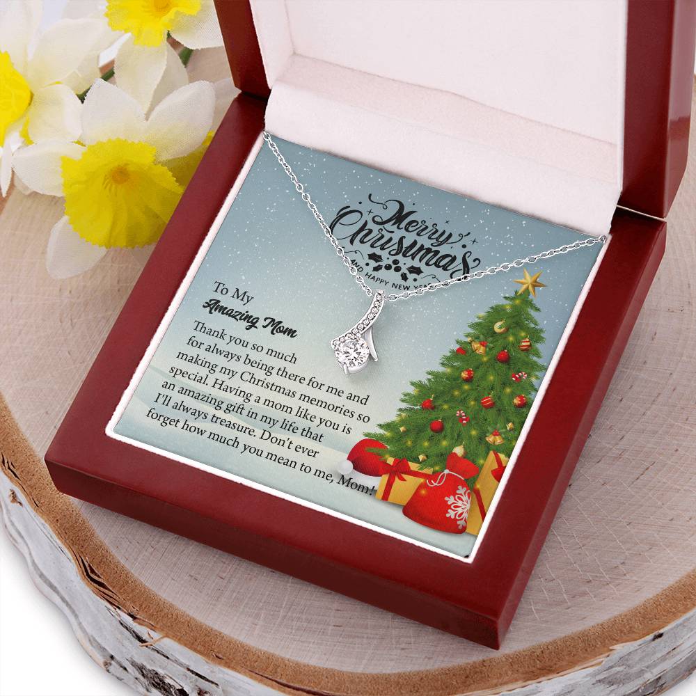 UNIDAZE To My Mom, Christmas Gift For Mom, Gift for Mom, Christmas Gift, Gift for her, Mom Gift, Jewelry Necklace Gift, Necklace with Message Card ShineOn Fulfillment C30084TG C30084TY PB23-WOOD PT-4363 TNM-1 USER-188348