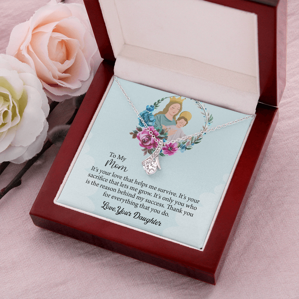 To My Mom Gift Alluring Beauty Necklace, Mothers Day Necklace, Birthday Gift From Daughter, Gift For Mom