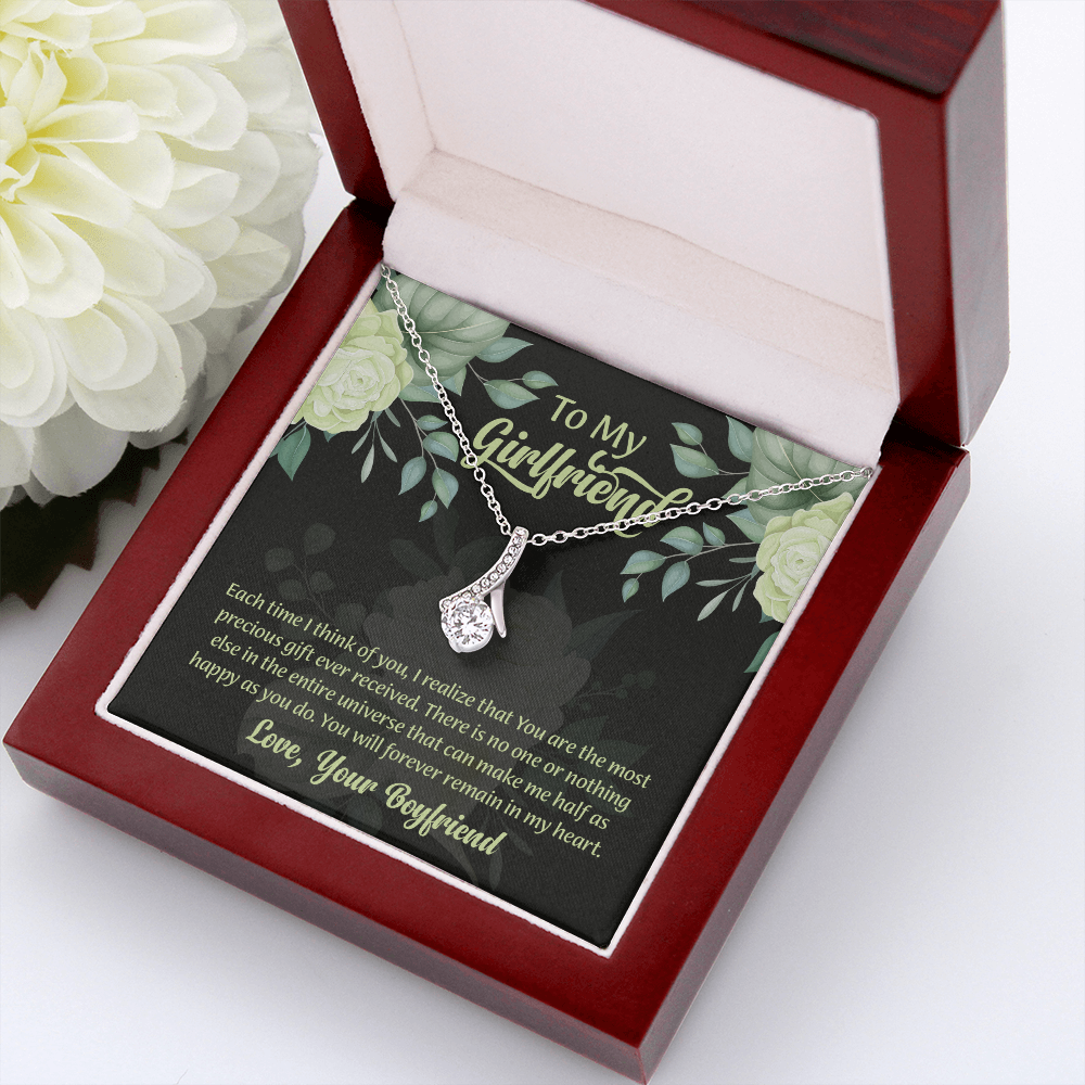 To My Girlfriend Alluring Beauty Necklace, Gift for Girlfriend, Anniversary Gift for Girlfriend, Girlfriend Birthday Gift