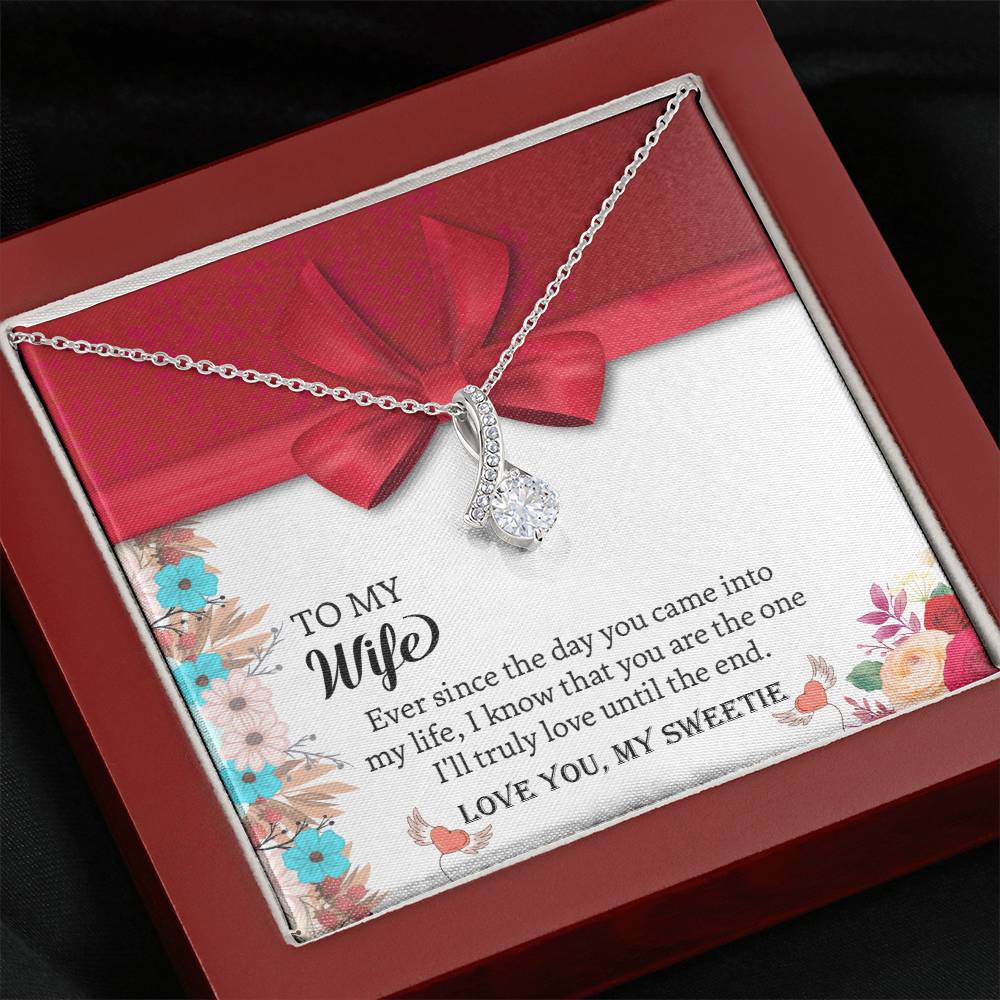 To My Wife Alluring Beauty necklace, Necklace Gift for Wife, Anniversary Gift for Wife, Wife Birthday Gift