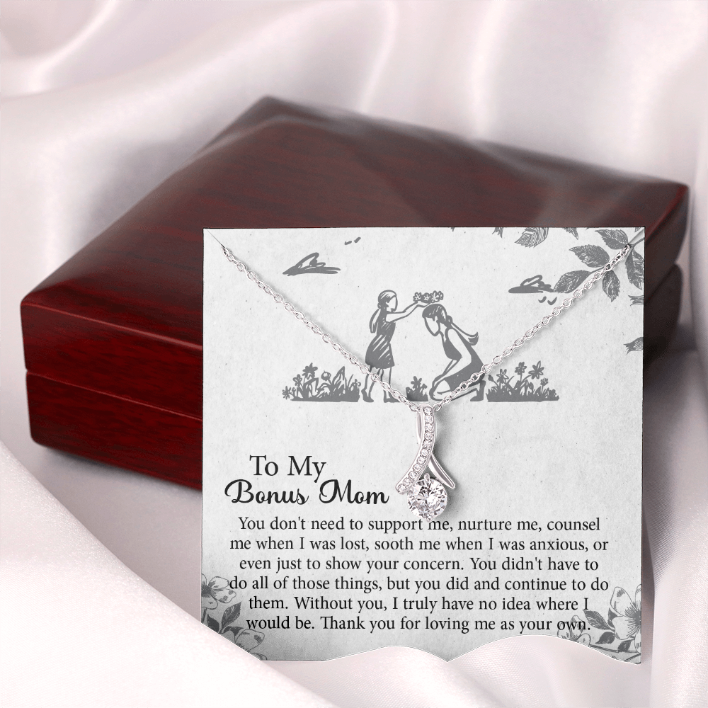To my Bonus Mom Gift, Meaningful Second Mom Necklace, Mothers Day Necklace For Step Mom, Wedding Second Mom Present