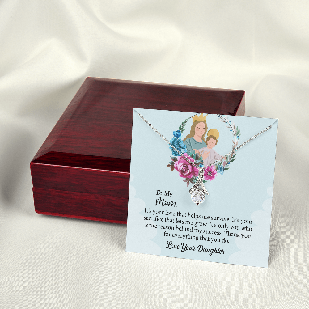 To My Mom Gift Alluring Beauty Necklace, Mothers Day Necklace, Birthday Gift From Daughter, Gift For Mom