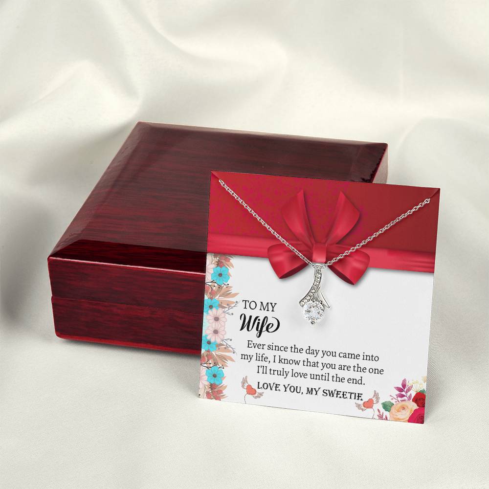 To My Wife Alluring Beauty necklace, Necklace Gift for Wife, Anniversary Gift for Wife, Wife Birthday Gift