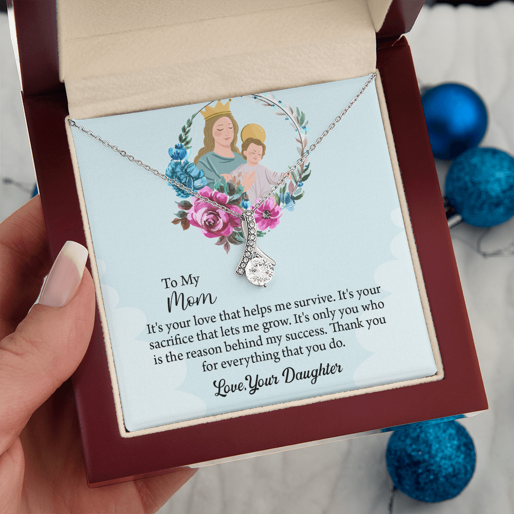 To My Mom Gift Alluring Beauty Necklace, Mothers Day Necklace, Birthday Gift From Daughter, Gift For Mom