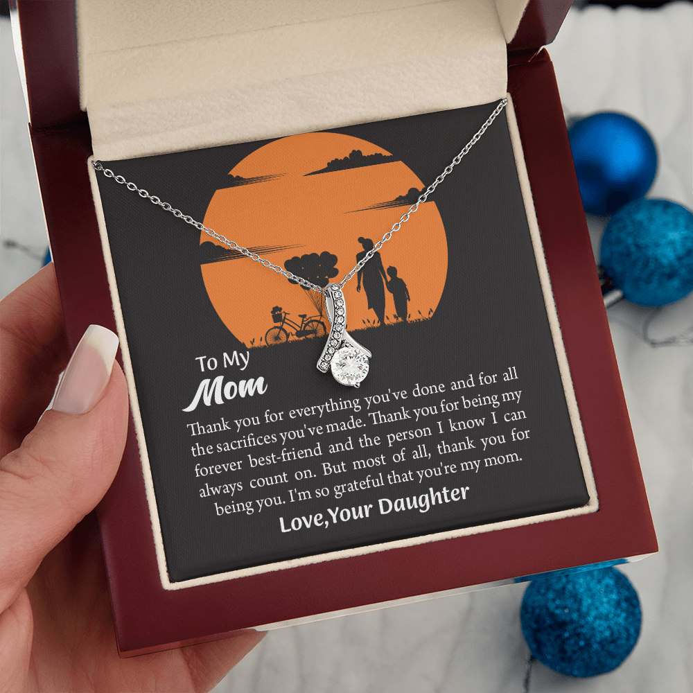 Gift For Mom, Mom from Daughter Alluring Beauty Necklace Gift,  Mothers Day Gift,  Birthday Gift
