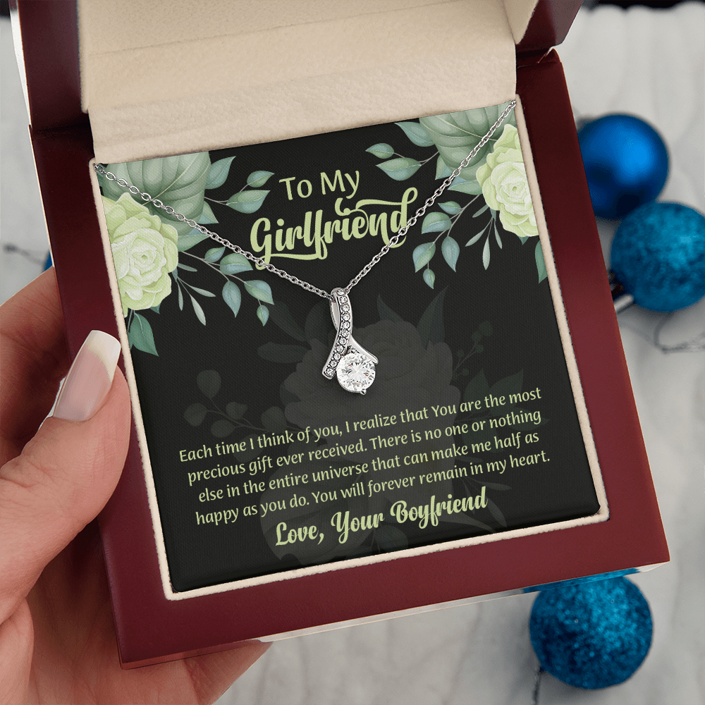 To My Girlfriend Alluring Beauty Necklace, Gift for Girlfriend, Anniversary Gift for Girlfriend, Girlfriend Birthday Gift