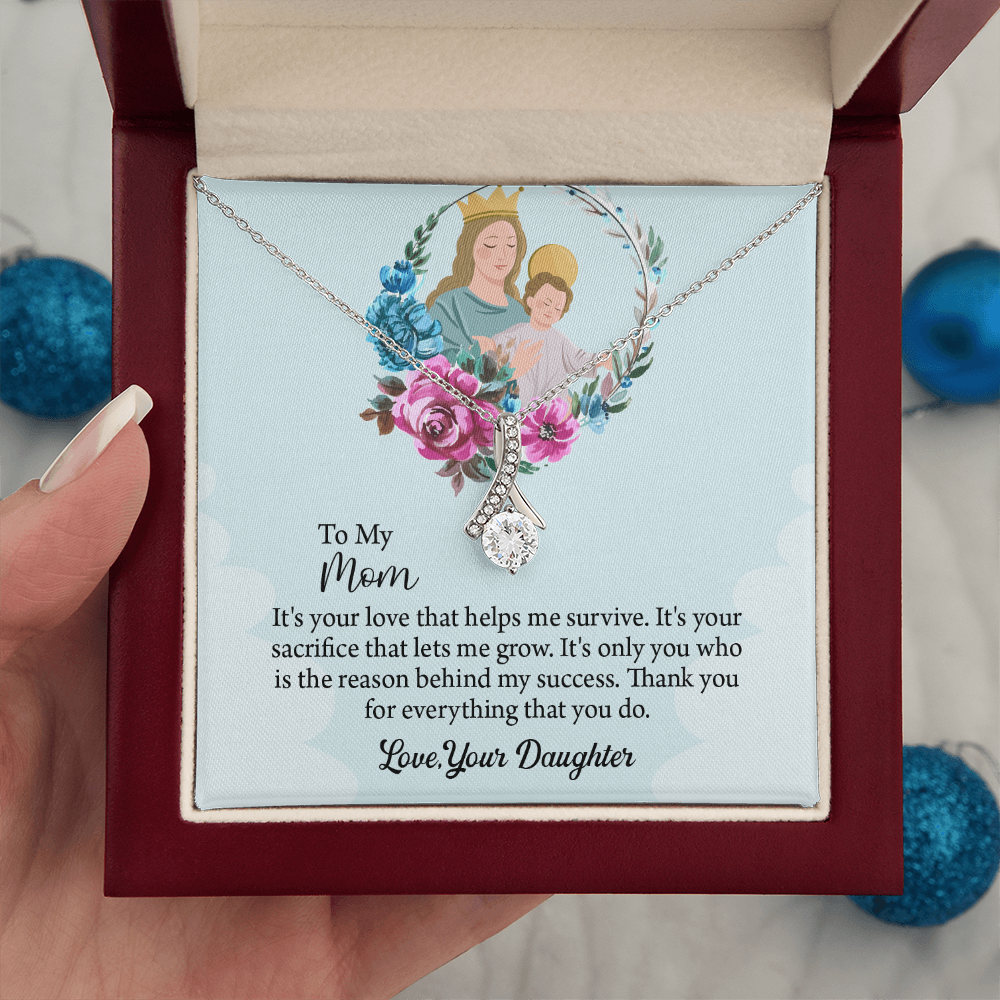 To My Mom Gift Alluring Beauty Necklace, Mothers Day Necklace, Birthday Gift From Daughter, Gift For Mom