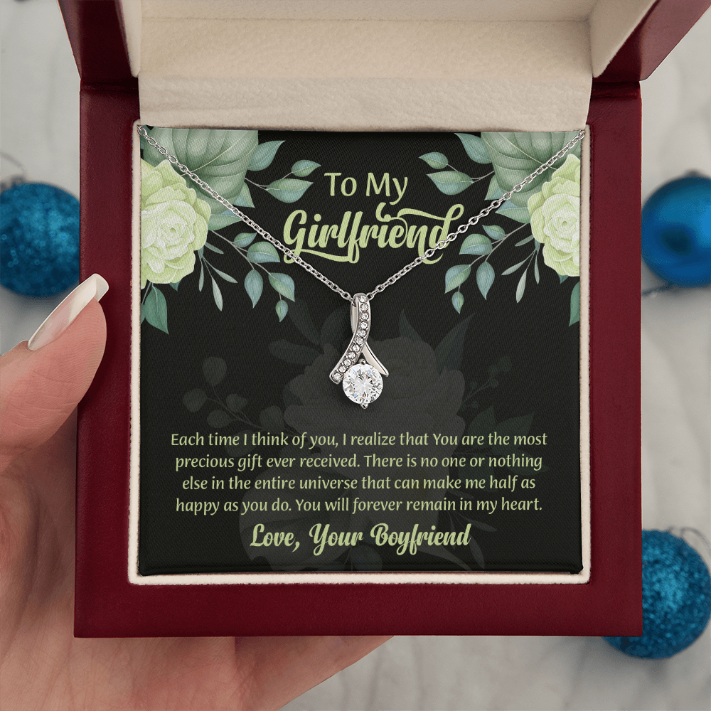 To My Girlfriend Alluring Beauty Necklace, Gift for Girlfriend, Anniversary Gift for Girlfriend, Girlfriend Birthday Gift