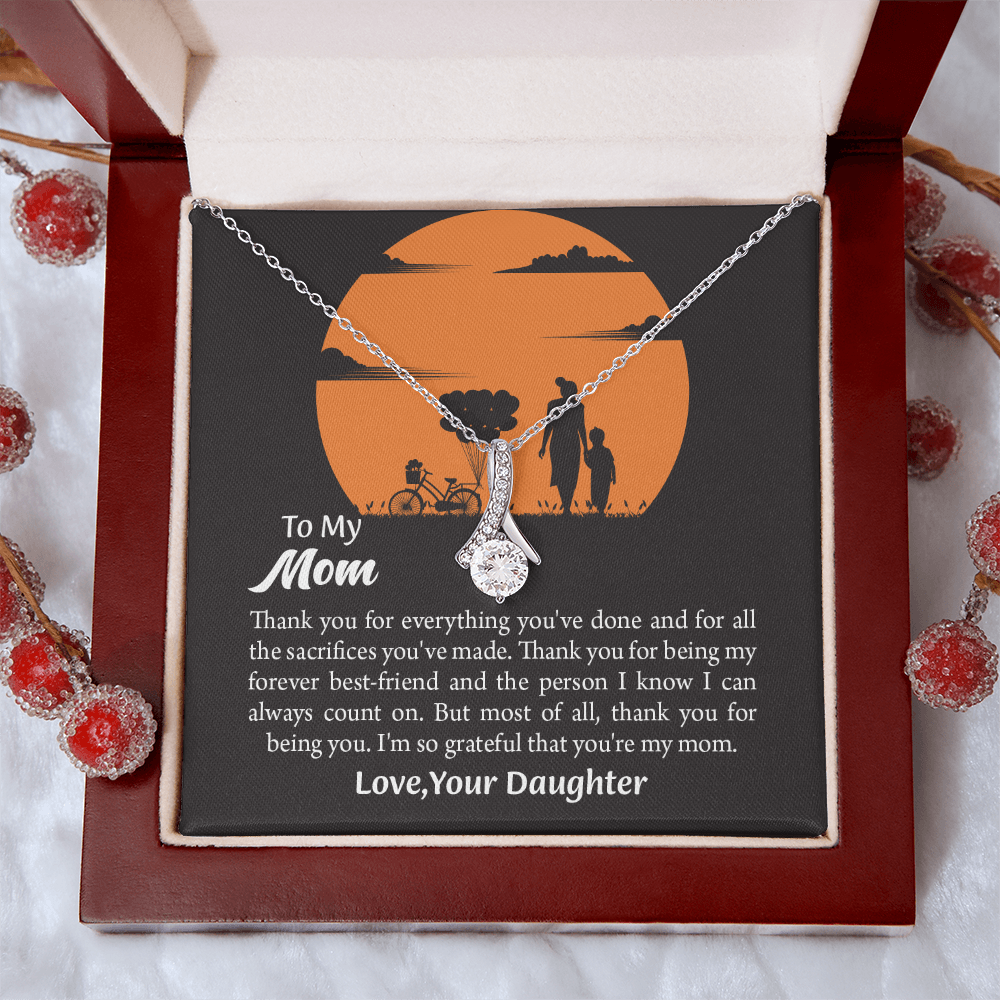 Gift For Mom, Mom from Daughter Alluring Beauty Necklace Gift,  Mothers Day Gift,  Birthday Gift
