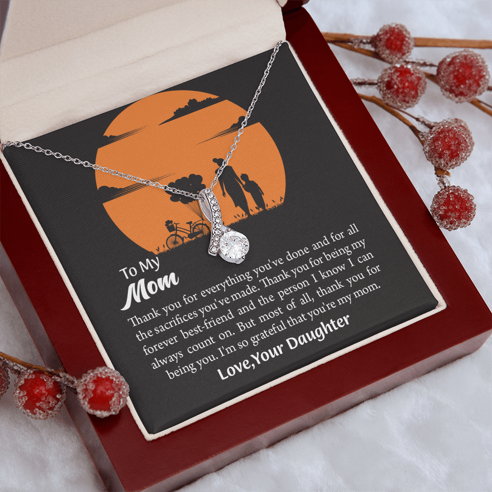 Gift For Mom, Mom from Daughter Alluring Beauty Necklace Gift,  Mothers Day Gift,  Birthday Gift