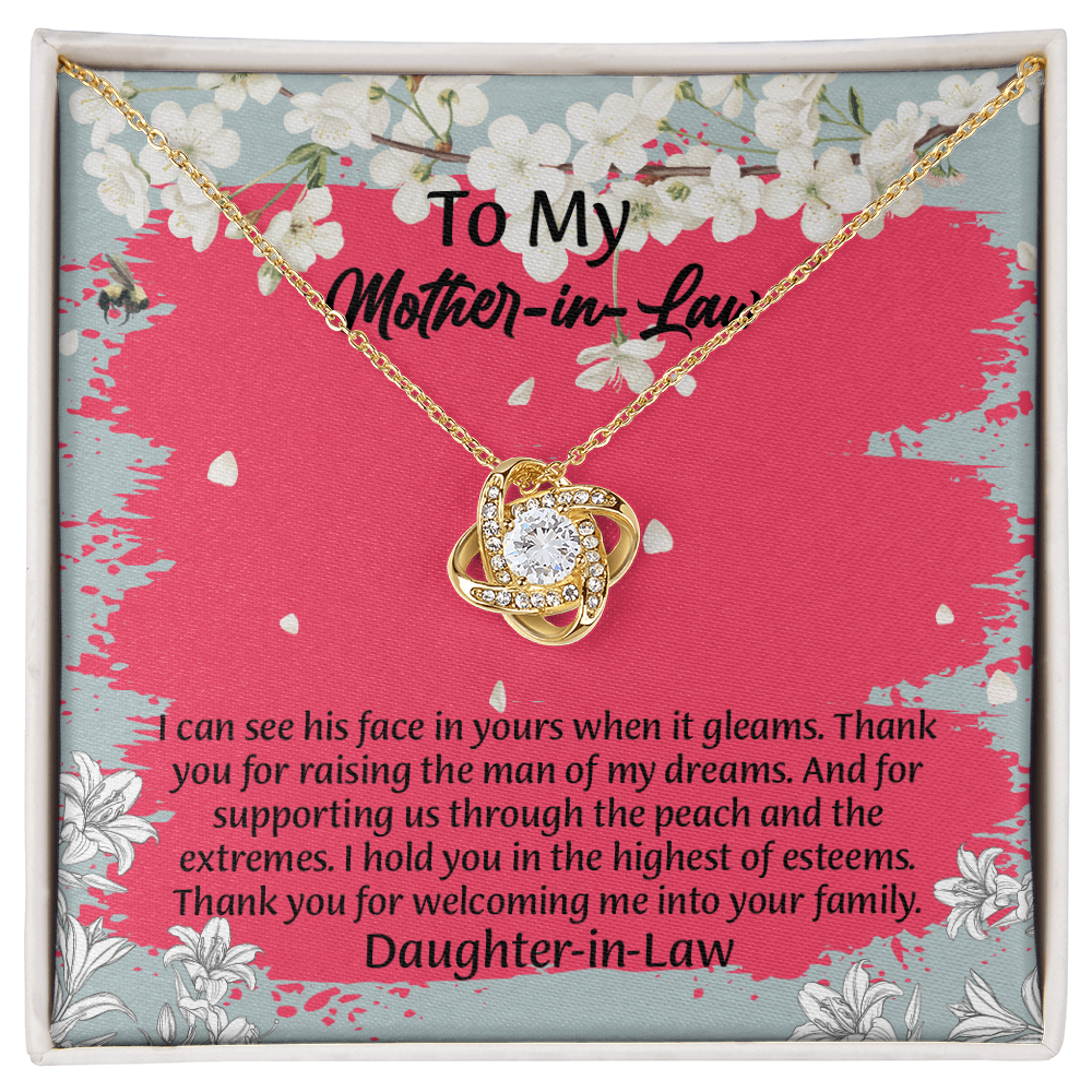 To My Mother In Law Necklace from Daughter, Mothers Day Gift For Mom, Gifts For  Mom-In-Law
