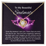 UNIDAZE To My Beautiful Soulmate Necklace, Birthday Gifts for Girlfriend, Necklace for Wife, Soulmate Gift ShineOn Fulfillment C30011TG C30011TR PB23-WOOD PT-4377 TNM-1 USER-188348