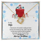 UNIDAZE Christmas Love Necklace Gift with Heartfelt Message Card for Wife, Cherishing Our Love, Gift Christmas, Family Gift ShineOn Fulfillment C30011TG C30011TR PB23-WOOD PT-4377 TNM-1 USER-188348