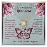 To My Wonderful Grandma Love Knot Necklace, Grandmother Necklace, Grandma Gift, Gift For Grandma from granddaughter