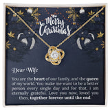 UNIDAZE Dear Wife Necklace - Christmas Gift - Gift From husband - Pendant Necklace Message Card ShineOn Fulfillment C30011TG C30011TR PB23-WOOD PT-4377 TNM-1 USER-188348