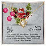 UNIDAZE Wife Christmas Gift Love Knot Necklace Jewelry Gift | My Best Friend And Wife ShineOn Fulfillment C30011TG C30011TR PB23-WOOD PT-4377 TNM-1 USER-188348