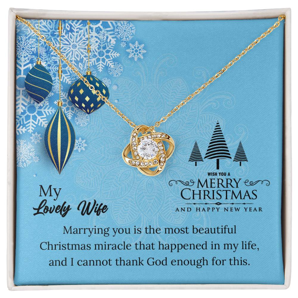 UNIDAZE To My Lovely Wife - Christmas Gift - Pendant Necklace Message Card ShineOn Fulfillment C30011TG C30011TR PB23-WOOD PT-4377 TNM-1 USER-188348