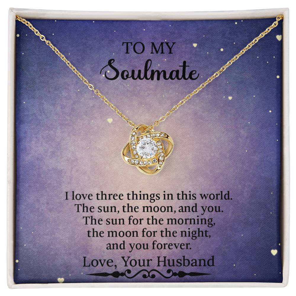 UNIDAZE To My Beautiful Soulmate Necklace, Birthday Gifts for Wife, Necklace for Wife, Soulmate Gift, Anniversary Gift for Wife ShineOn Fulfillment C30011TG C30011TR PB23-WOOD PT-4377 TNM-1 USER-188348