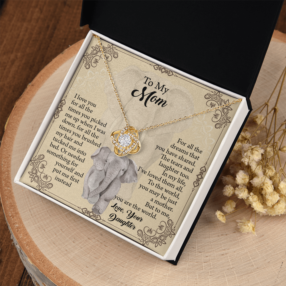 To My Mom Necklace, Mothers Day Necklace, Mom Birthday Gift From Daughter, Message Card Jewelry For Mom