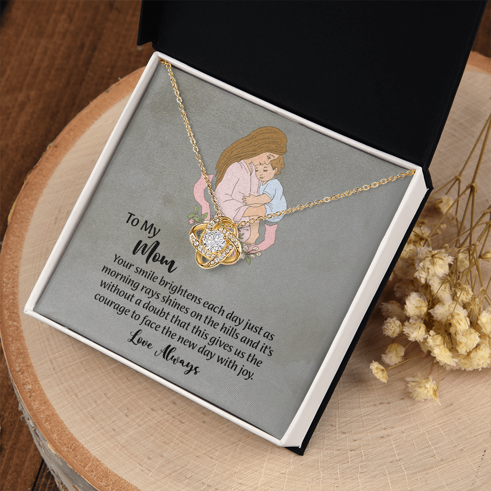 To My Mom Love Knot Necklace from Daughter, Mothers Day Gift for Mom, Thoughtful Present from Son