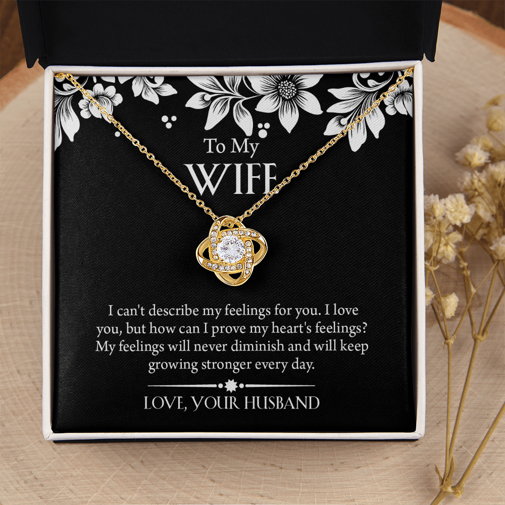 To My Wife love knot Necklace, Necklace For Wife, Wife Jewelry, Anniversary Gift For Wife, Wife Birthday Gift, Mothers Day Gift for Wife