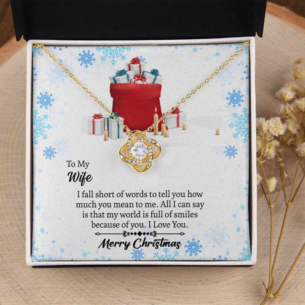 UNIDAZE Christmas Love Necklace Gift with Heartfelt Message Card for Wife, Cherishing Our Love, Gift Christmas, Family Gift ShineOn Fulfillment C30011TG C30011TR PB23-WOOD PT-4377 TNM-1 USER-188348