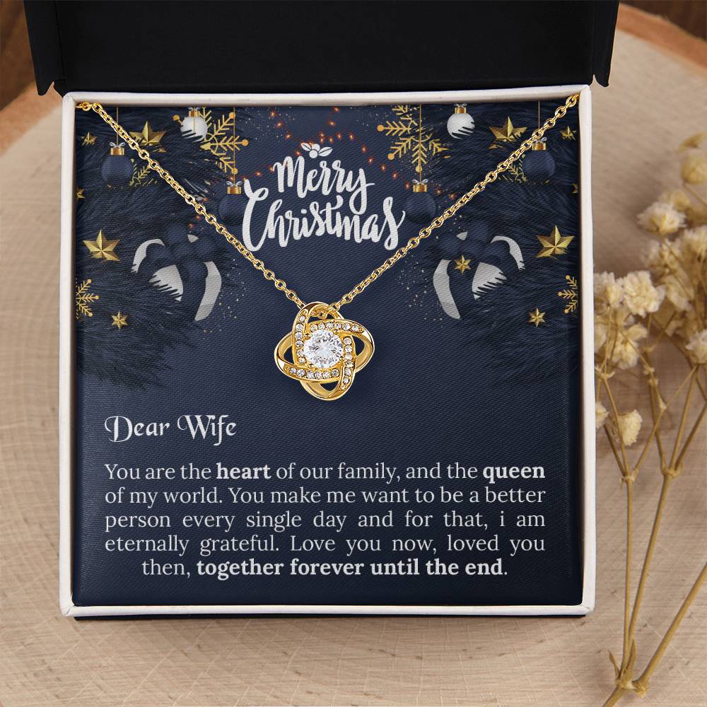 UNIDAZE Dear Wife Necklace - Christmas Gift - Gift From husband - Pendant Necklace Message Card ShineOn Fulfillment C30011TG C30011TR PB23-WOOD PT-4377 TNM-1 USER-188348