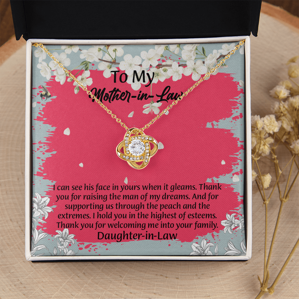 To My Mother In Law Necklace from Daughter, Mothers Day Gift For Mom, Gifts For  Mom-In-Law