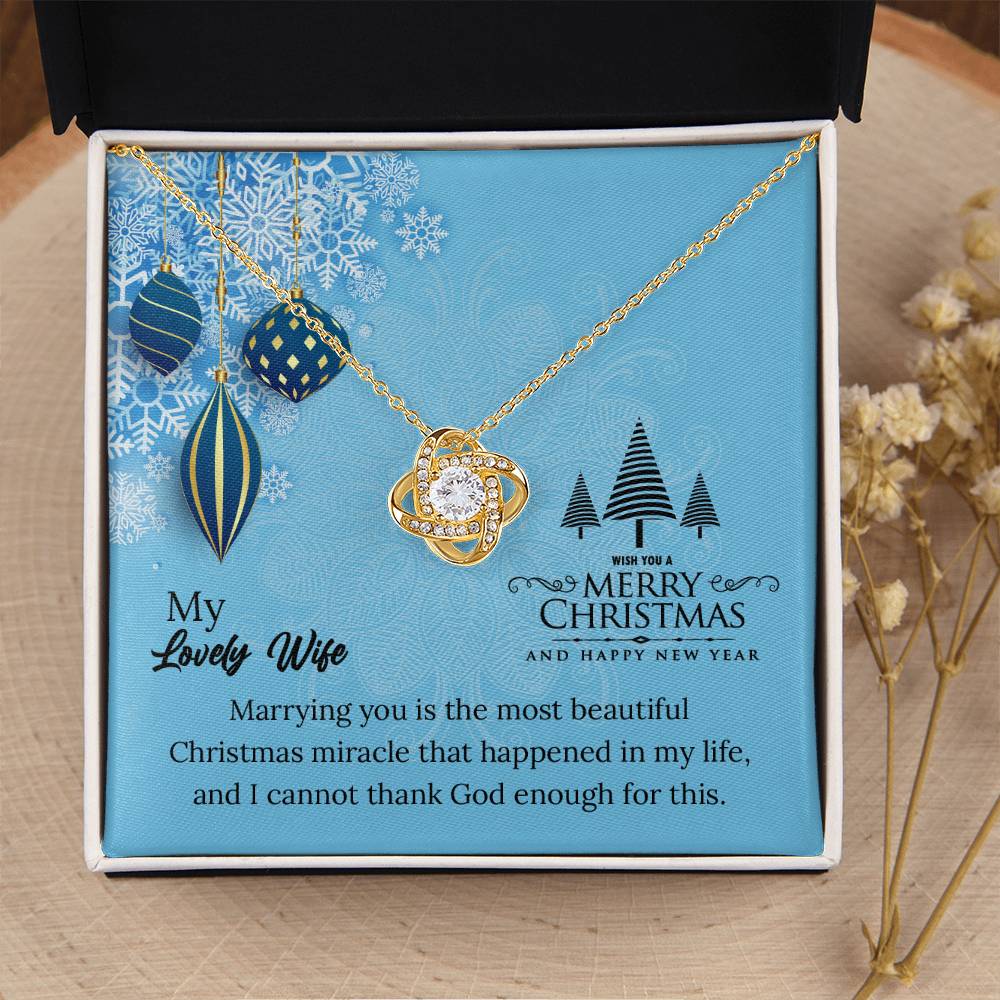 UNIDAZE To My Lovely Wife - Christmas Gift - Pendant Necklace Message Card ShineOn Fulfillment C30011TG C30011TR PB23-WOOD PT-4377 TNM-1 USER-188348