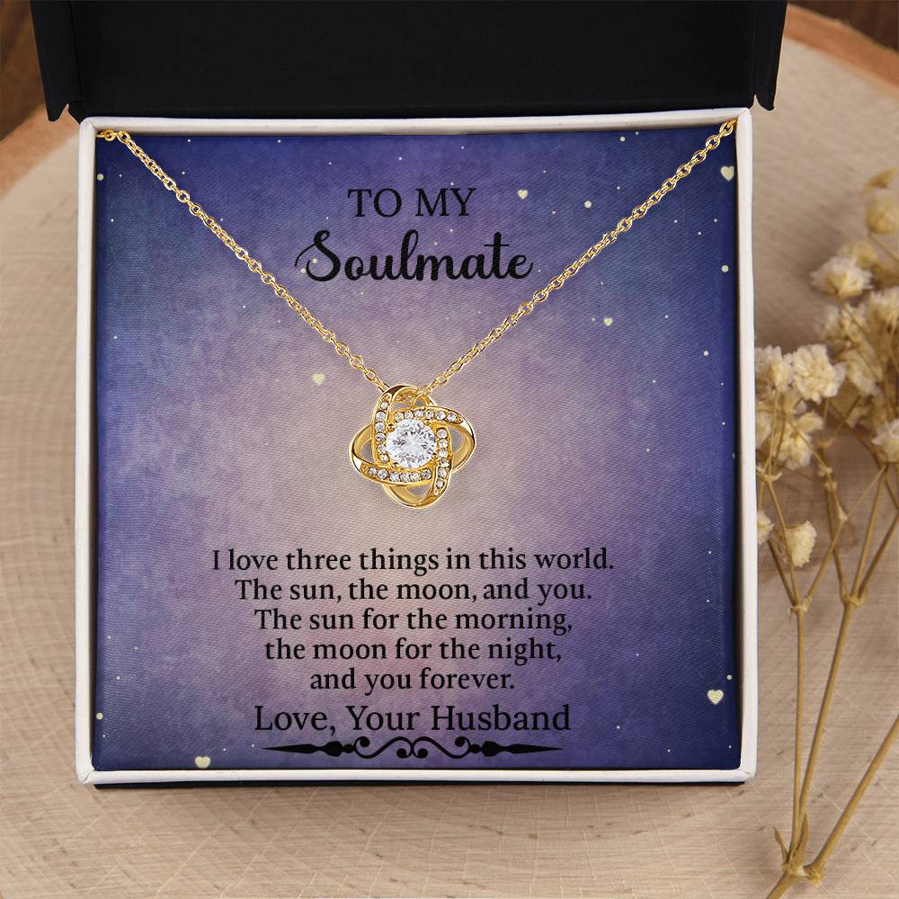 UNIDAZE To My Beautiful Soulmate Necklace, Birthday Gifts for Wife, Necklace for Wife, Soulmate Gift, Anniversary Gift for Wife ShineOn Fulfillment C30011TG C30011TR PB23-WOOD PT-4377 TNM-1 USER-188348