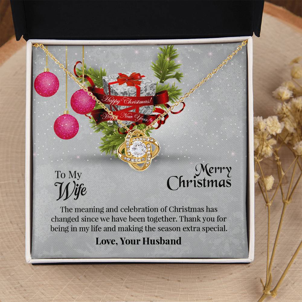 UNIDAZE Wife Christmas Gift Love Knot Necklace Jewelry Gift | My Best Friend And Wife ShineOn Fulfillment C30011TG C30011TR PB23-WOOD PT-4377 TNM-1 USER-188348