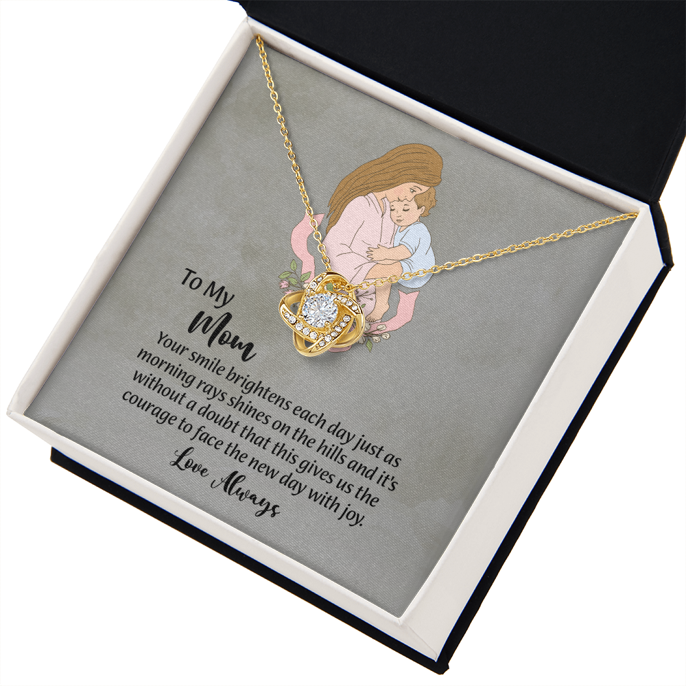 To My Mom Love Knot Necklace from Daughter, Mothers Day Gift for Mom, Thoughtful Present from Son