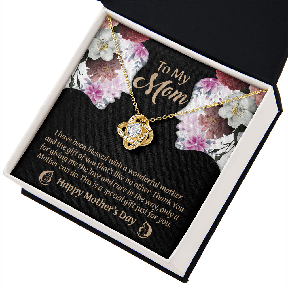 To My Mom Love Knot Necklace From Daughter, Thoughtful Present From Son, Mothers Day Gift To Mom
