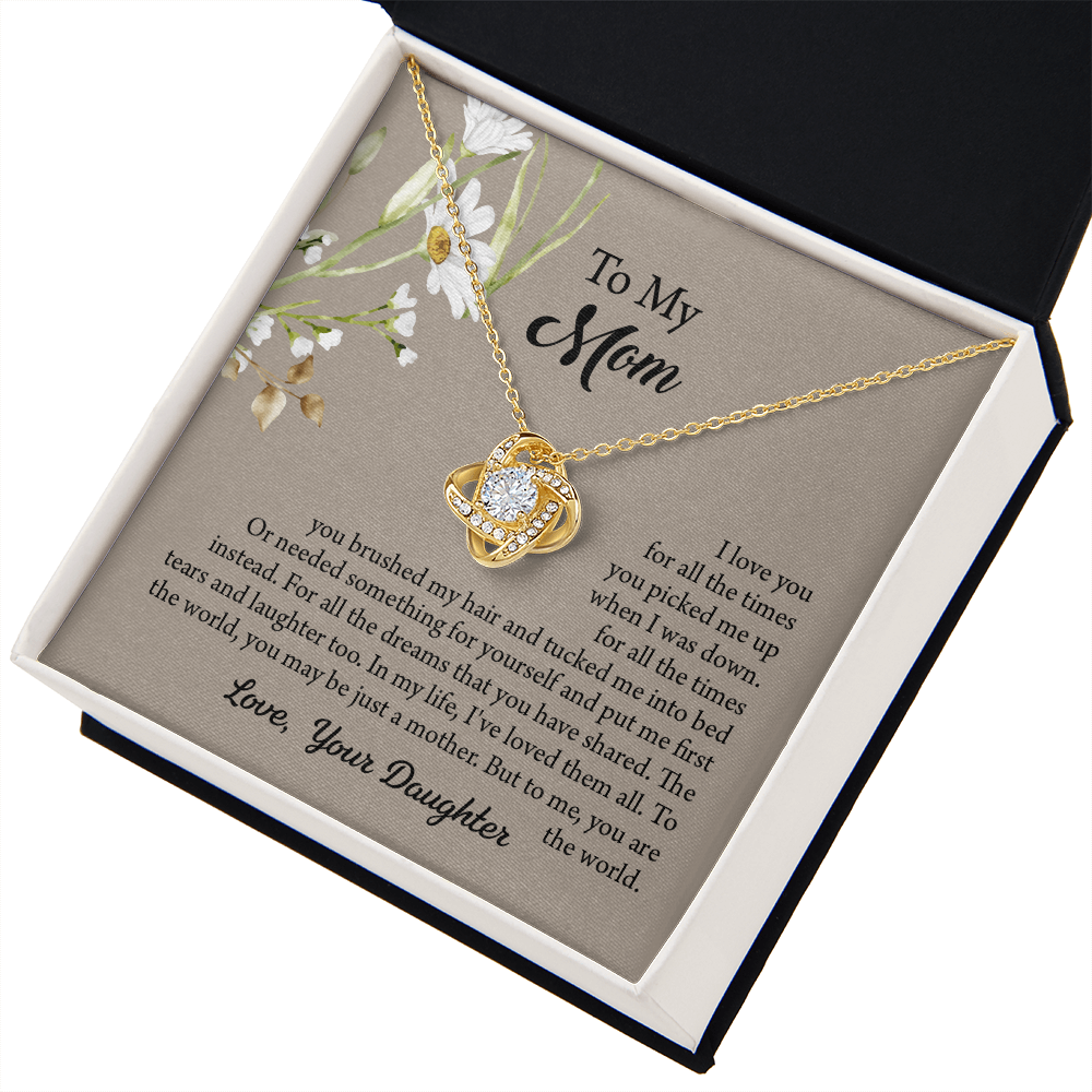 To My Mom Necklace, Mothers Day Necklace, Mom Birthday Gift From Daughter, Message Card Jewelry For Mom