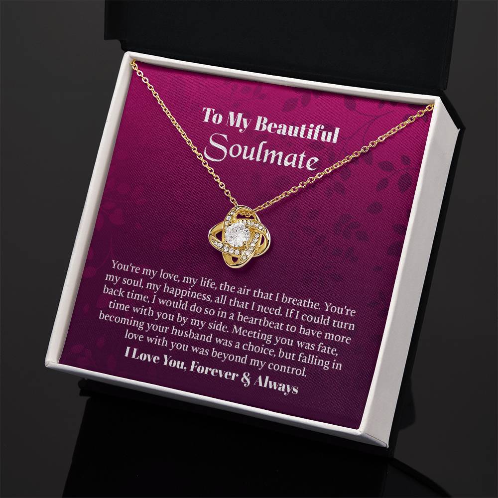 UNIDAZE To My Beautiful Soulmate Necklace, Birthday Gifts for Girlfriend, Necklace for Wife, Soulmate Gift, Anniversary Gift for Wife ShineOn Fulfillment C30011TG C30011TR PB23-WOOD PT-4377 TNM-1 USER-188348